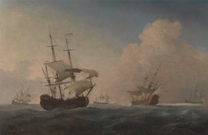 ブリーズオフショアで癒されるイギリス軍艦 作： Willem van de Velde the Younger